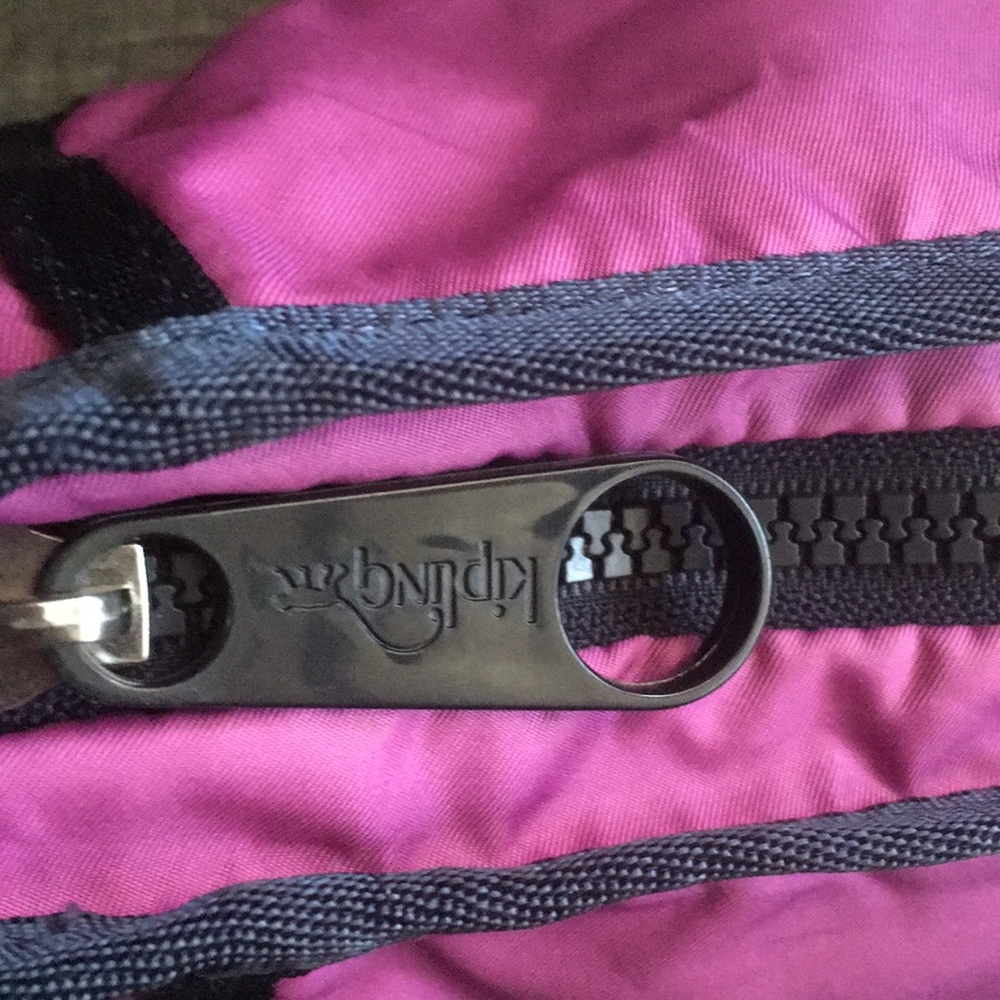 Kipling Eneki Raspberry And Navy Crossbody Bag - image 6